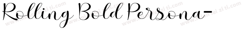 Rolling Bold Persona字体转换